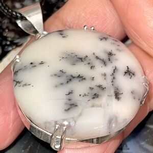 Round Dendritic Agate Pendant 2”